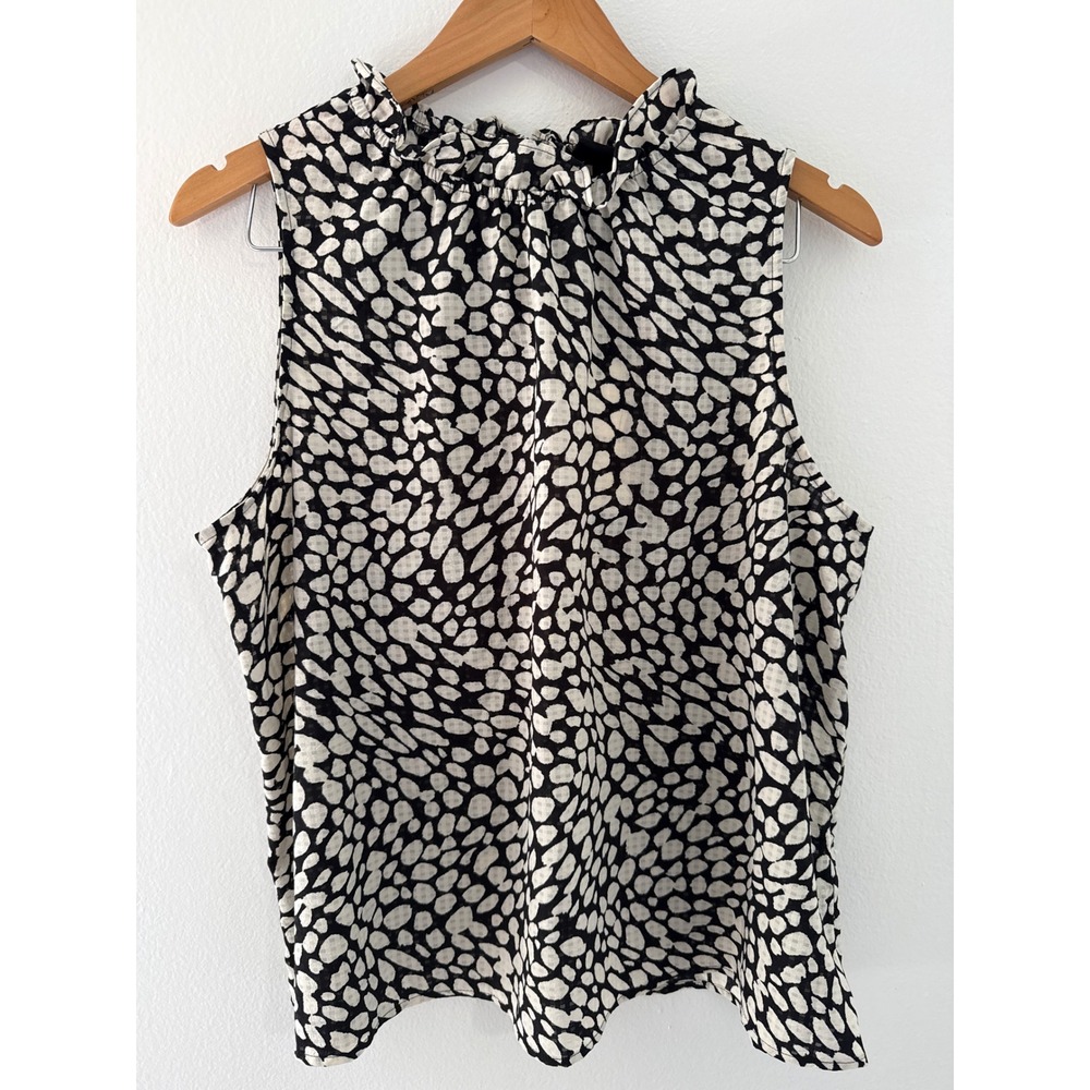 Who What Wear Sleeveless Top Snow Leopard Size Large Date Night Animal Print